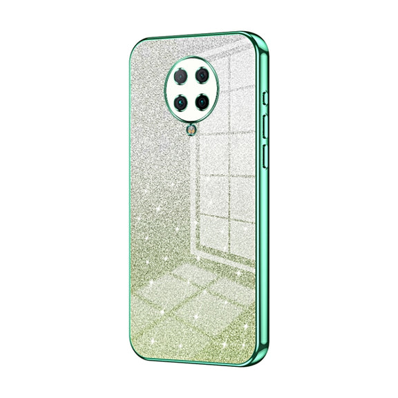 For Xiaomi Redmi K30 Pro / K30 Ultra Gradient Glitter Powder Electroplated Phone Case(Green)