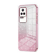 For Xiaomi Redmi K50 / K50 Pro Gradient Glitter Powder Electroplated Phone Case(Pink)