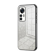 For Xiaomi Redmi K50 Ultra / Xiaomi 12T Gradient Glitter Powder Electroplated Phone Case(Black)