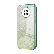For Xiaomi Redmi Note 9 Pro 5G/Mi 10T Lite Gradient Glitter Powder Electroplated Phone Case(Green)