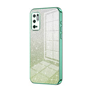 For Xiaomi Redmi Note 10 5G / Note 10T 5G Gradient Glitter Powder Electroplated Phone Case(Green)