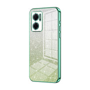 For Xiaomi Redmi Note 11E / Redmi 10 5G Gradient Glitter Powder Electroplated Phone Case(Green)