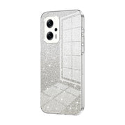 For Xiaomi Redmi Note 11T Pro/Poco X4 GT Gradient Glitter Powder Electroplated Phone Case(Transparent)
