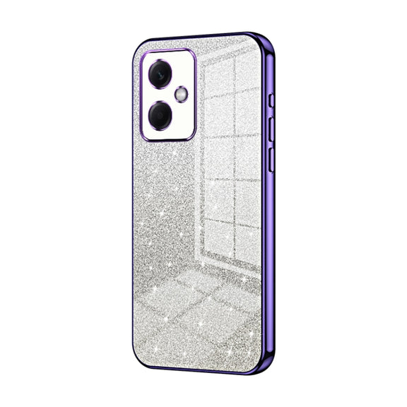 For Xiaomi Redmi Note 12R Pro Gradient Glitter Powder Electroplated Phone Case(Purple)