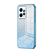 For Xiaomi Redmi Note 12 4G Gradient Glitter Powder Electroplated Phone Case(Blue)