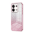 For Xiaomi Redmi Note 13 5G Gradient Glitter Powder Electroplated Phone Case(Pink) - Note 13 Cases by PMC TechLife | Online Shopping South Africa | PMC TechLife | Buy Now Pay Later Mobicred