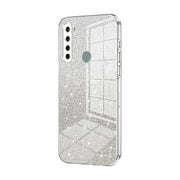 For Xiaomi Redmi Note 8 / Note 8 2021 Gradient Glitter Powder Electroplated Phone Case(Transparent)