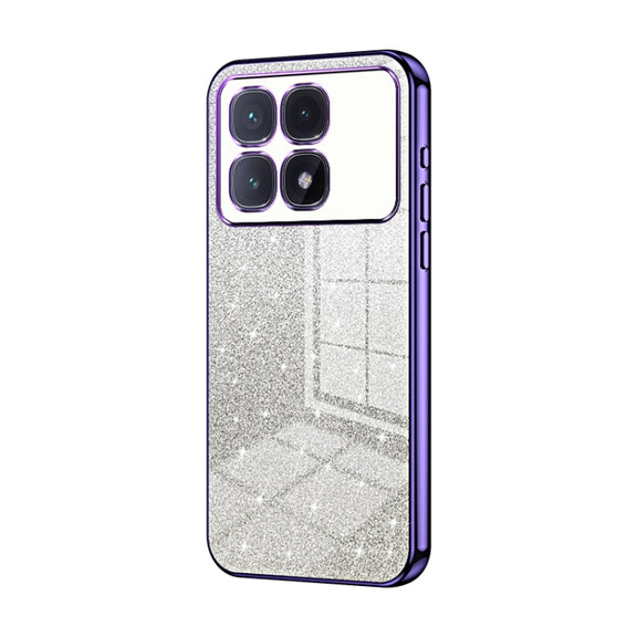 For Xiaomi Redmi K70 Ultra Gradient Glitter Powder Electroplated Phone Case(Purple)