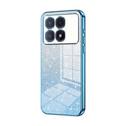 For Xiaomi Redmi K70 Ultra Gradient Glitter Powder Electroplated Phone Case(Blue)