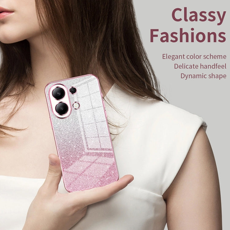 For Xiaomi Redmi K70 Ultra Gradient Glitter Powder Electroplated Phone Case(Silver)