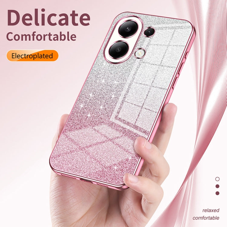 For Redmi K70 Ultra Gradient Glitter Powder Electroplated Phone Case(Green)