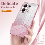 For Redmi K70 Ultra Gradient Glitter Powder Electroplated Phone Case(Green)