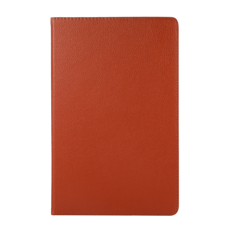 For Lenovo Tab M11 / Xiaoxin Pad 11 2024 360 Degree Rotation Litchi Texture Leather Tablet Case(Brown)