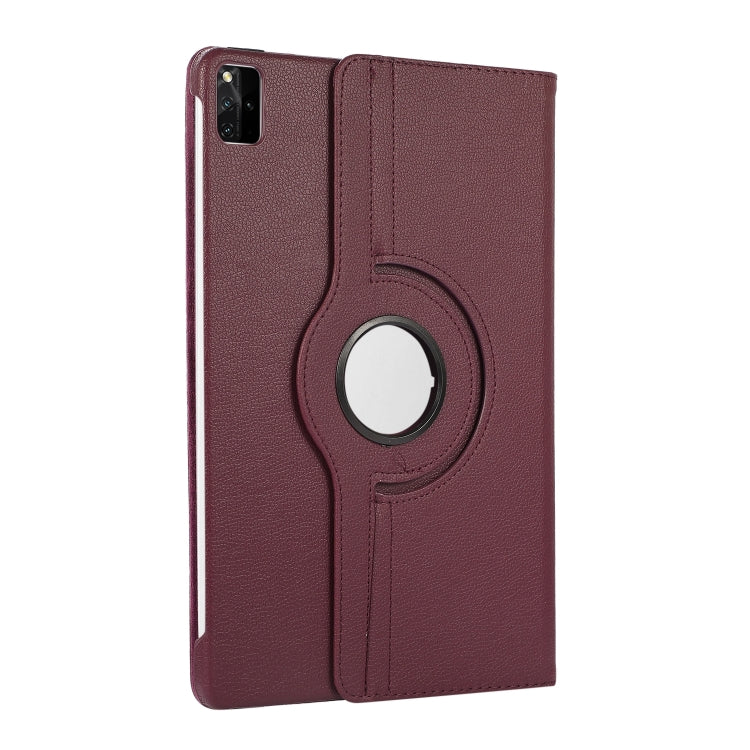 For Lenovo Tab M11 / Xiaoxin Pad 11 2024 360 Degree Rotation Litchi Texture Leather Tablet Case(Purple)