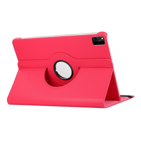 For Lenovo Tab M11 / Xiaoxin Pad 11 2024 360 Degree Rotation Litchi Texture Leather Tablet Case(Rose Red)