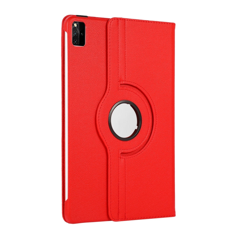 For Lenovo Tab M11 / Xiaoxin Pad 11 2024 360 Degree Rotation Litchi Texture Leather Tablet Case(Red)