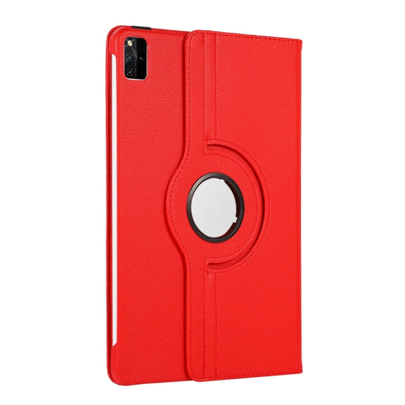 For Lenovo Tab M11 / Xiaoxin Pad 11 2024 360 Degree Rotation Litchi Texture Leather Tablet Case(Red)