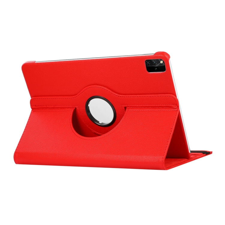 For Lenovo Tab M11 / Xiaoxin Pad 11 2024 360 Degree Rotation Litchi Texture Leather Tablet Case(Red)