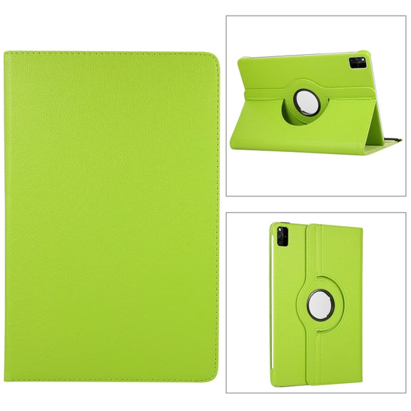 For Lenovo Tab M11 / Xiaoxin Pad 11 2024 360 Degree Rotation Litchi Texture Leather Tablet Case(Green)