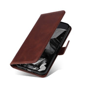 For Google Pixel 9 Pro Classic Calf Texture Flip Leather Phone Case(Brown)