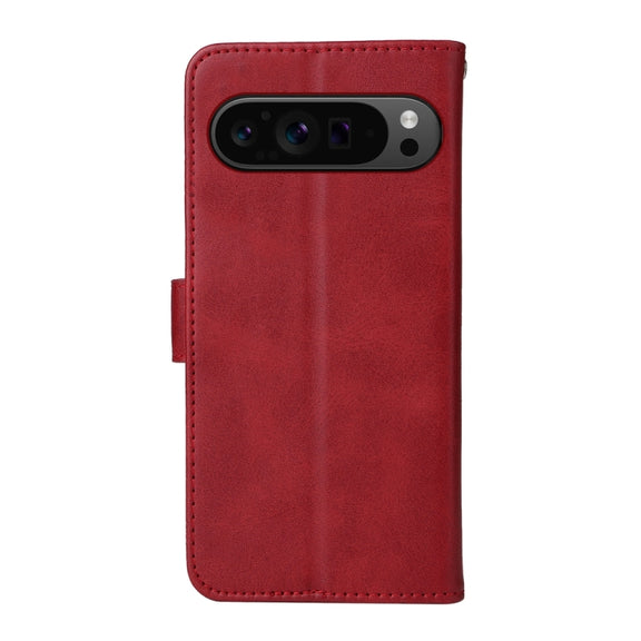 For Google Pixel 9 Pro Classic Calf Texture Flip Leather Phone Case(Red)
