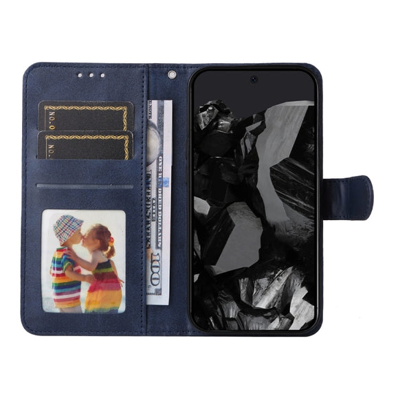 For Google Pixel 9 Pro Classic Calf Texture Flip Leather Phone Case(Blue)