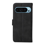 For Google Pixel 9 Classic Calf Texture Flip Leather Phone Case(Black)