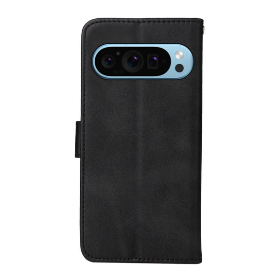 For Google Pixel 9 Classic Calf Texture Flip Leather Phone Case(Black)