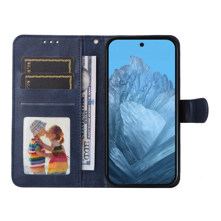 For Google Pixel 9 Classic Calf Texture Flip Leather Phone Case(Blue)