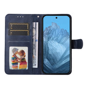 For Google Pixel 9 Classic Calf Texture Flip Leather Phone Case(Blue)