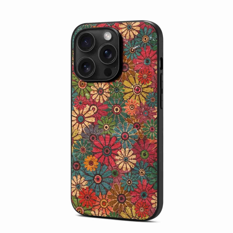 For iPhone 15 Pro Four Seasons Flower Language Series TPU Phone Case(Spring Green)