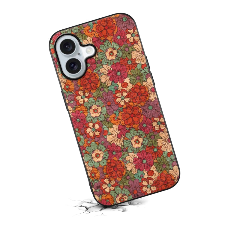 For iPhone 16 Plus Four Seasons Flower Language Series TPU Phone Case(Summer Red)