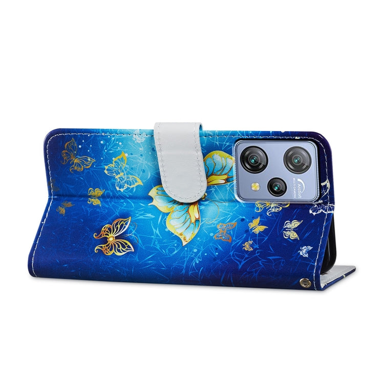For Blackview A53 Pro Painted Pattern Horizontal Flip Leather Phone Case(Butterfly)