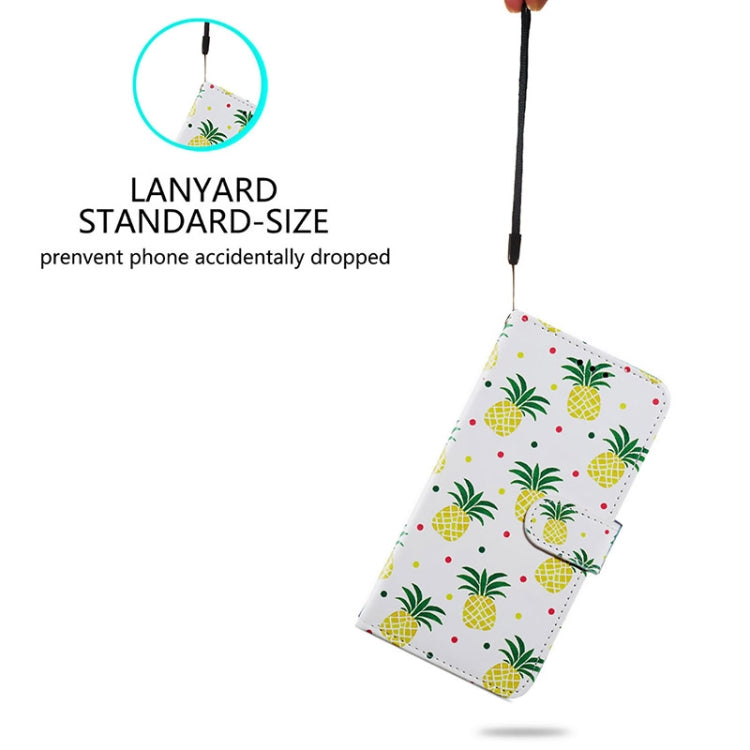 For Blackview A53 Pro Painted Pattern Horizontal Flip Leather Phone Case(Pineapple)