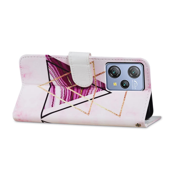 For Blackview A53 Pro Painted Pattern Horizontal Flip Leather Phone Case(Marble)