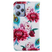 For Blackview A53 Pro Painted Pattern Horizontal Flip Leather Phone Case(Peacock Flower)