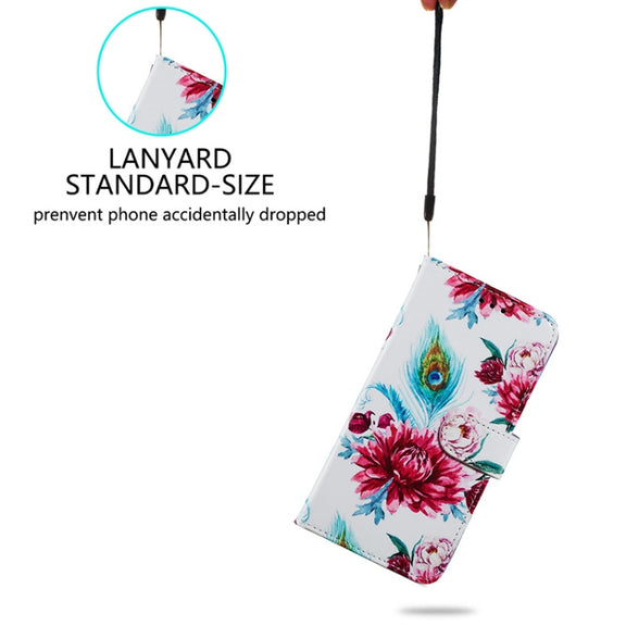 For Blackview A53 Pro Painted Pattern Horizontal Flip Leather Phone Case(Peacock Flower)