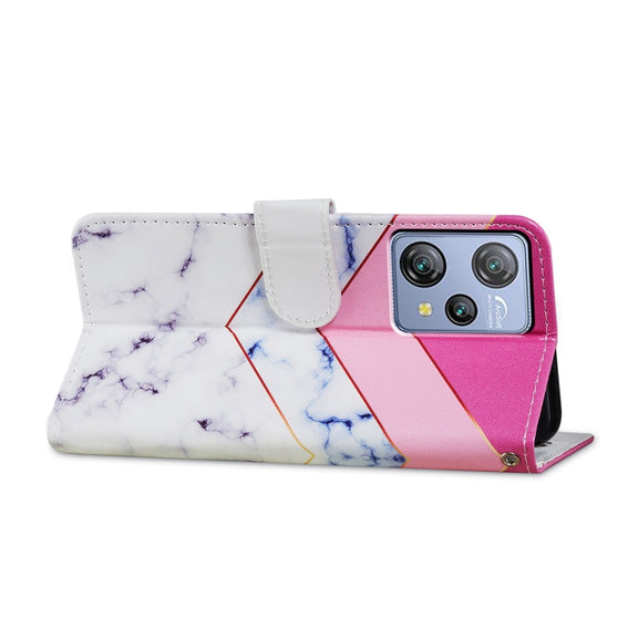 For Blackview A53 Pro Painted Pattern Horizontal Flip Leather Phone Case(Smoke Marble)