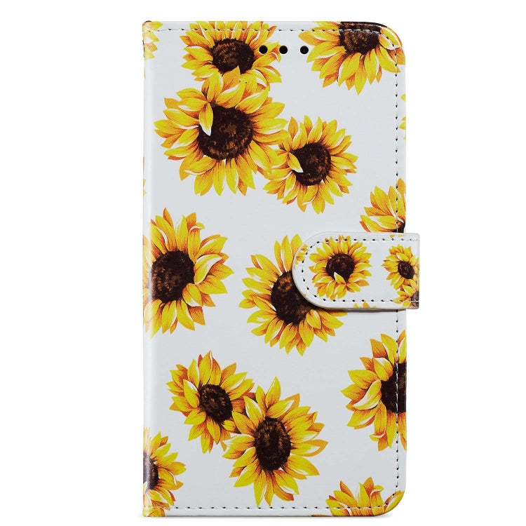 For Blackview A53 Pro Painted Pattern Horizontal Flip Leather Phone Case(Sunflower)