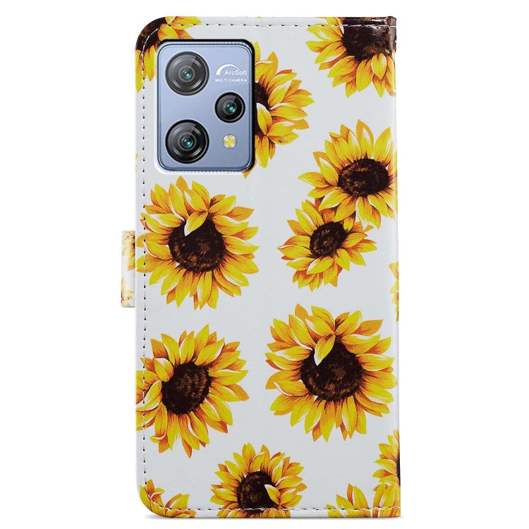 For Blackview A53 Pro Painted Pattern Horizontal Flip Leather Phone Case(Sunflower)