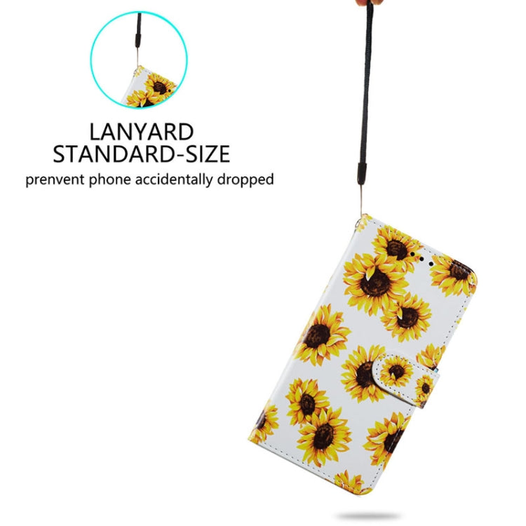 For Blackview A53 Pro Painted Pattern Horizontal Flip Leather Phone Case(Sunflower)
