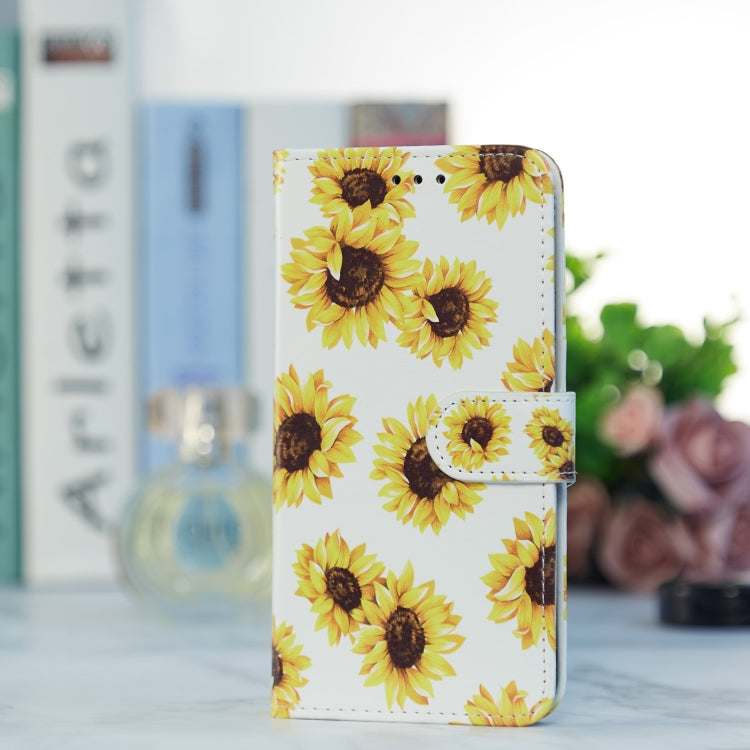 For Blackview A53 Pro Painted Pattern Horizontal Flip Leather Phone Case(Sunflower)