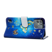 For Blackview A55 Pro Painted Pattern Horizontal Flip Leather Phone Case(Butterfly)