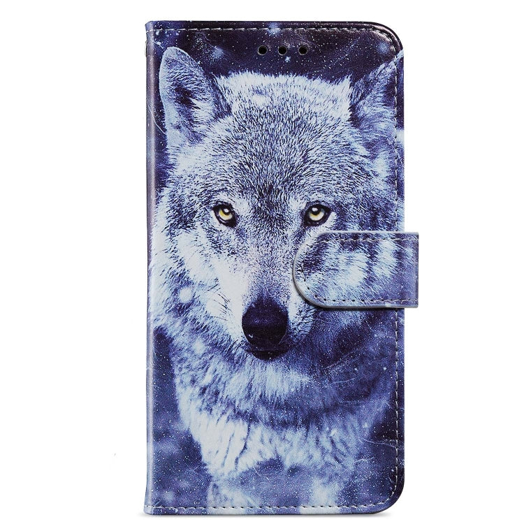 For Blackview A55 Pro Painted Pattern Horizontal Flip Leather Phone Case(White Wolf)