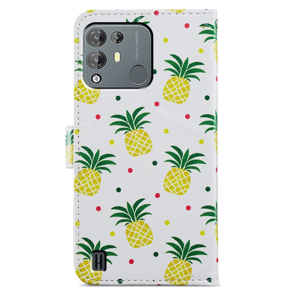 For Blackview A55 Pro Painted Pattern Horizontal Flip Leather Phone Case(Pineapple)