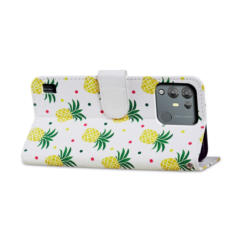 For Blackview A55 Pro Painted Pattern Horizontal Flip Leather Phone Case(Pineapple)