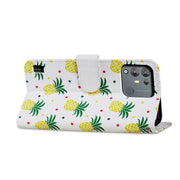 For Blackview A55 Pro Painted Pattern Horizontal Flip Leather Phone Case(Pineapple)