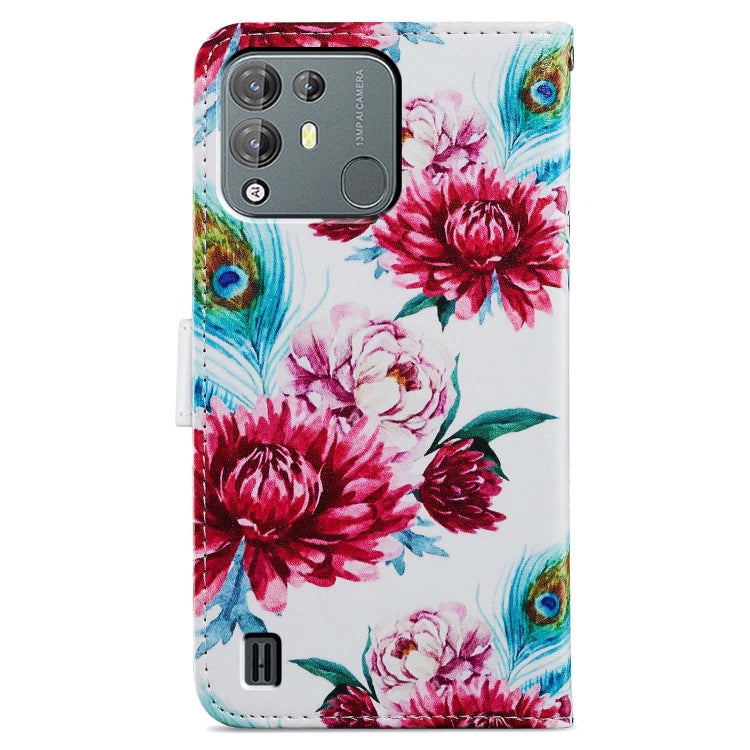 For Blackview A55 Pro Painted Pattern Horizontal Flip Leather Phone Case(Peacock Flower)