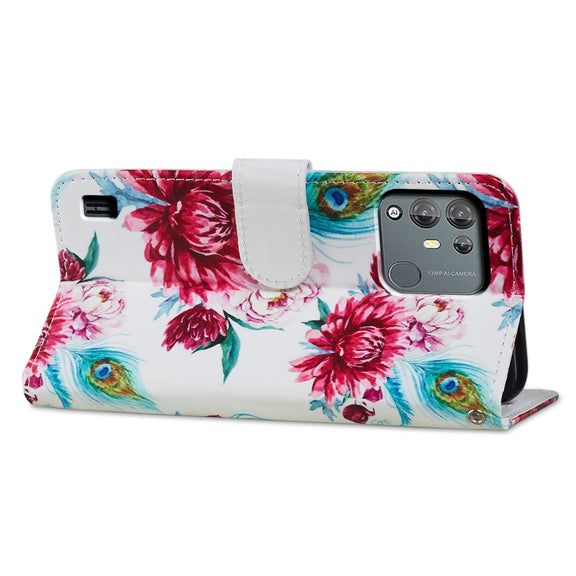 For Blackview A55 Pro Painted Pattern Horizontal Flip Leather Phone Case(Peacock Flower)