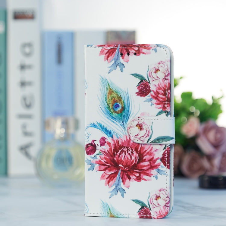 For Blackview A55 Pro Painted Pattern Horizontal Flip Leather Phone Case(Peacock Flower)